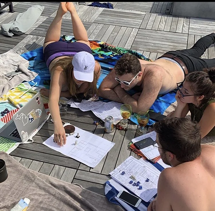 Playing D&D on the beach